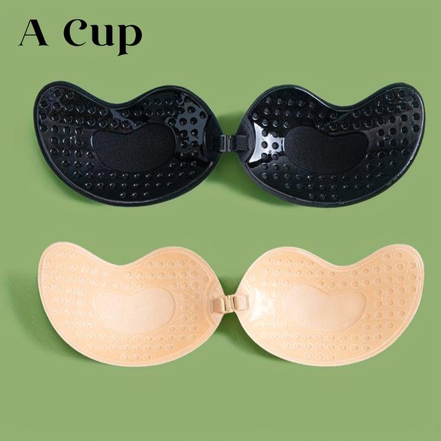 TEMU 2pairs Invisible Push Up Sticky Bra Women Backless Strapless Bra Seamless Self-adhesive Silicone Nip