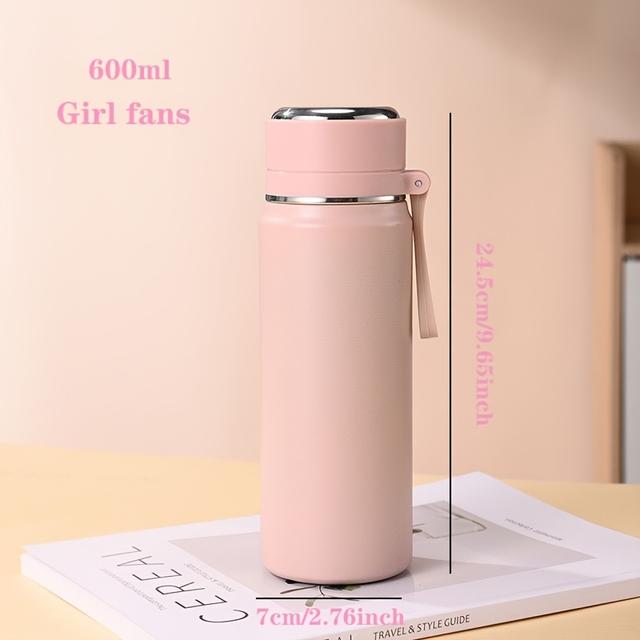 TEMU Stilvolle Edelstahl Isolierte Trinkflasche - Wiederverwendbar, Nur Handwäsche, für Paare & Studenten, Kugelkopf, Hochwertiges Aussehen, Für Männer und Frauen