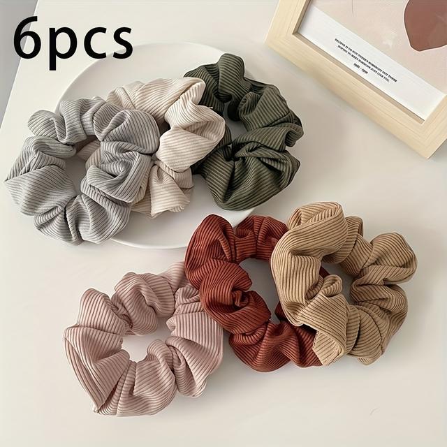 TEMU 6/12pcs Temperament Hair Ties Simple Ponytail Bun Hair Accessories