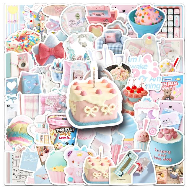 TEMU Pegatinas de Graffiti Instagram, Adhesivos Decorativos Estilo Coreano para Cuadernos, Fundas de Teléfonos y Reproductores MP3