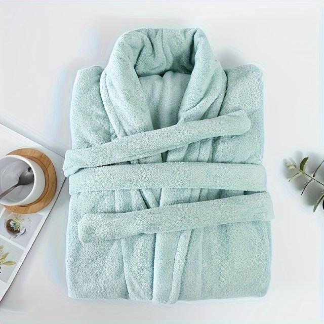 TEMU 1pc Wearable Thickened Plus Size Bathrobe, Absorbent And Non-shedding Soft, Suitable For Shower Sauna, Christmas Gift