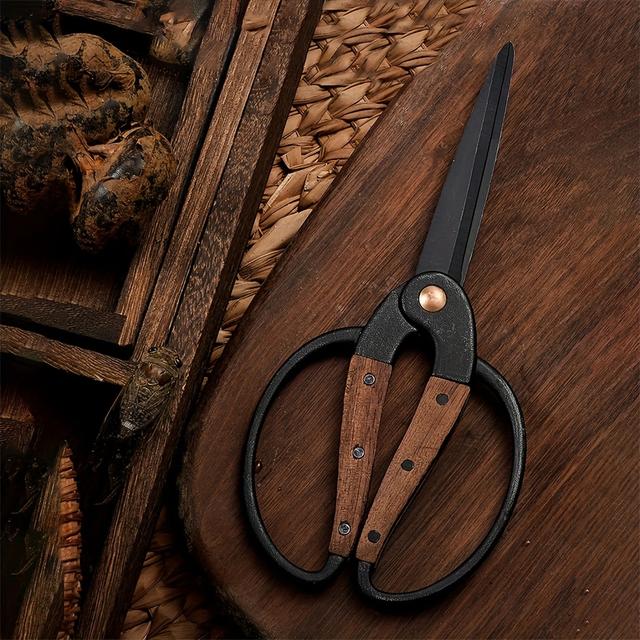 TEMU مقص تقليم الاحترافي من الفولاذ المقاوم للصدأ أدوات البونساي للحدائق والأوراق والزهور مقص المنزل الصناعي مقص الخياطة مقص اليد DIY