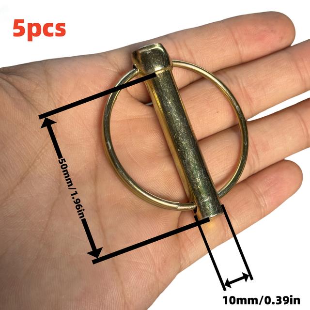 TEMU 5/10개 농업용 차량, 트랙터 서스펜션 안전 잠금핀, 방실링 핀, O형 원형 잠금 카드