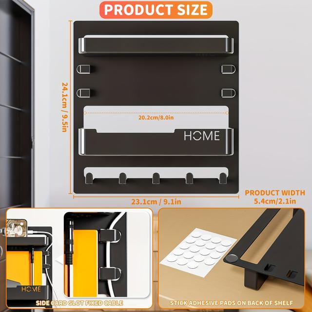 TEMU Wall-mounted Bedside Storage Shelf, Self-adhesive, Cute Room Decor Aesthetic, Girls' Room Decor, Cool Items For Bedroom Storage And Organization, Utility Racks