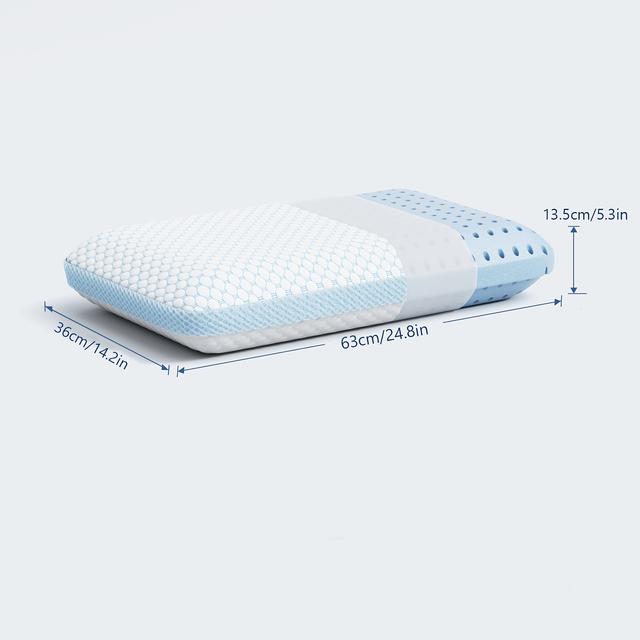 TEMU 1pc Pillow, High-quality Bed Pillow, Double-sided Washable Pillowcase, Cool And Breathable Neck Support Pillow, Suitable For Side And Back Sleepers, Adult Sleeping Pillow