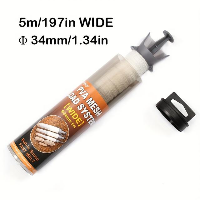 TEMU 5m Karpfenangeln-PVA-Netz Ladesystem im Rohrdurchmesser 16mm/22mm/34mm Köder Pop-Up Boilien für Karpfenfischer-Fütterungsausrüstung, Nur Netzbeutel Verkauft Ohne Köder