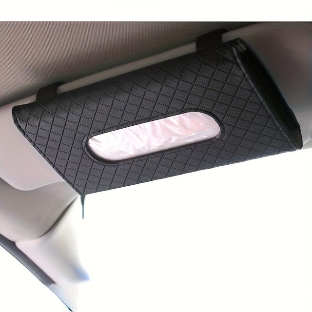 TEMU Pu Leather Tissue Box, Multiple Color Options, Sun Visor Compatible, Size