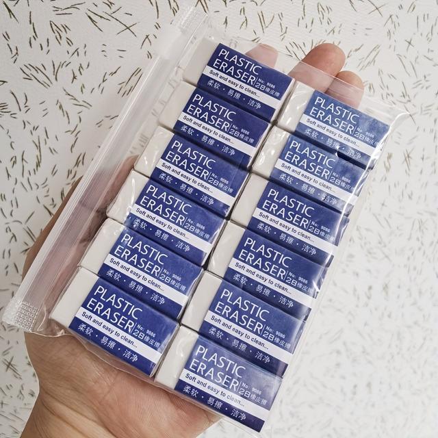 TEMU 12 szt. Wysokiej Jakości Gumki do Usuwania, Skutecznie Zmazywają Odciski z Ołówków - Idealne do Biura i Szkoły, Trwałe i Łatwe w Czyszczeniu dla Ołówków 2B