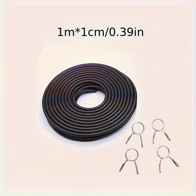 TEMU Heavy-duty Off-road Motorcycle Fuel Hose - Reinforced Bent Design, Durable Line With Snap-fit Connectors, Compatible With Carburetor To Engine