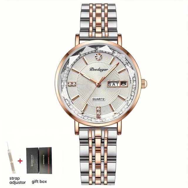 TEMU 3013 Women's Watch With A And Latest Stainless Steel Strap, Without Battery