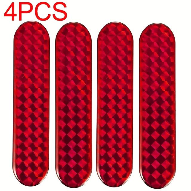 TEMU Red Reflective Safety Warning Strip Tape Car Door Bumper Sticker Accessories