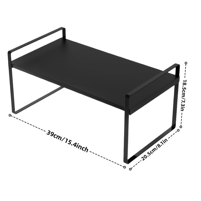 TEMU 1 Stück ABS-Panel-Küchenregal, Carbonstahlhalterung, Geeignet für Küche und Schlafzimmer, Kann Tassen, Teller, Gewürzgläser und Bücher Platzieren