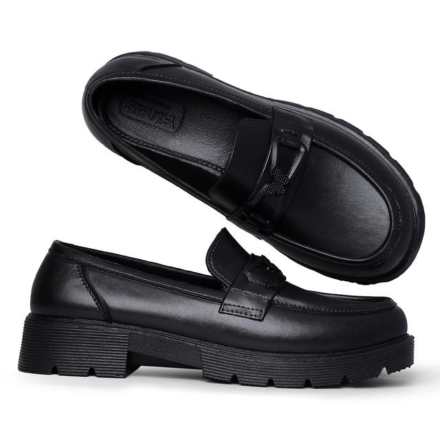 TEMU Black Shoes . Office, Extremely Soft Uniform Footwear, Basic Jk Shoes, Flat Shoes In College Style, And Student Shoes In Japanese Design., Women Shoes