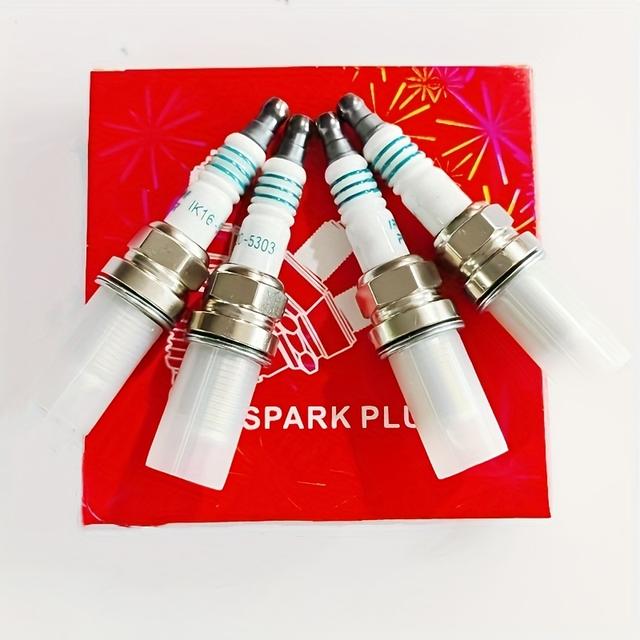 TEMU 【4個セット】IK16 5303 パワースパークプラグ、点火用。メルセデス・ベンツ、トヨタ、ホンダ、日産、ヒュンダイ、KIAの各モデルに対応（A5 (2010-2012)、A6 (2009-2012)、Quattro (2009-2012)、S4 (2010-2011)など）