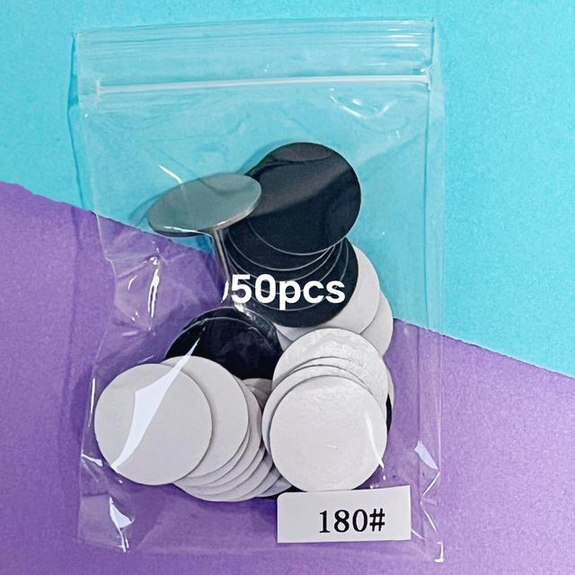 TEMU 50-piece Nail File & Buffer Set With 100-piece Replacement Sanding Discs And Steel Shaft For Callus Removal - Unscented Pedicure Tool Accessories For Smoothing Rough Feet