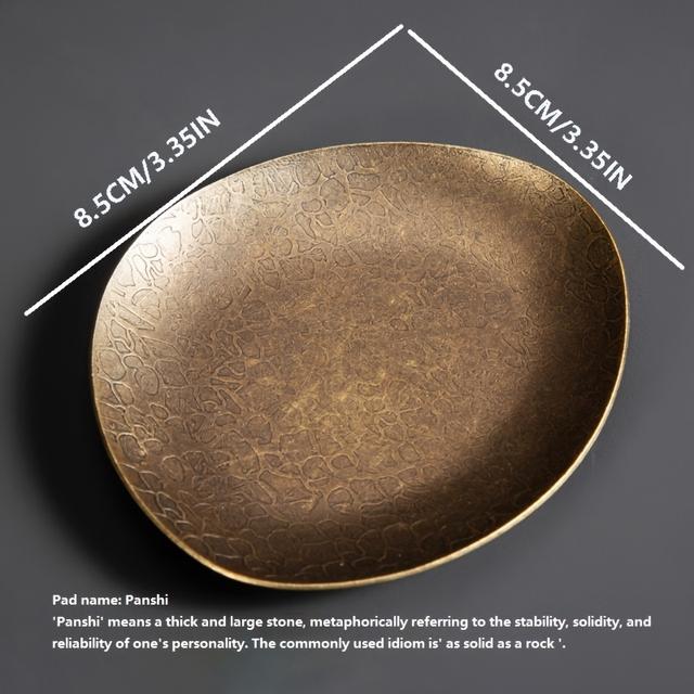 TEMU Copper Vintage Craft Coasters/japanese Cup Holders/chinese Classical Coasters/tea Cup Insulation Mats/cocktail Coasters With , With Different Specifications From