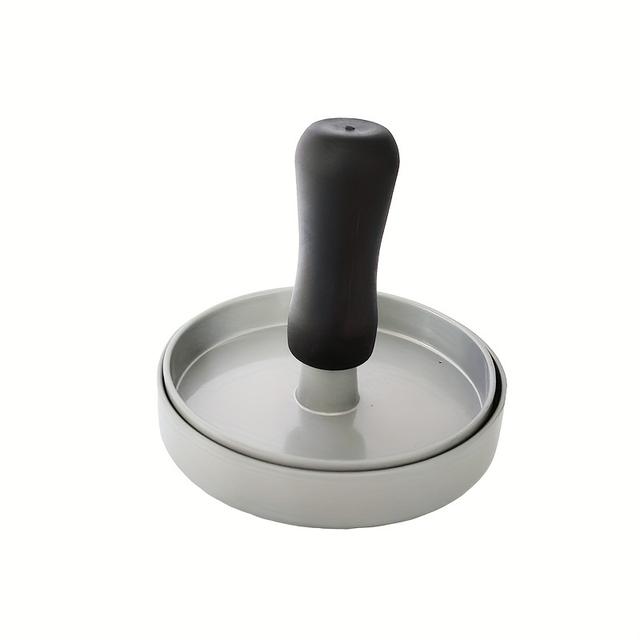 TEMU Household Hamburger Press, Aluminum Alloy Black Handle Manual Hamburger Patty Maker