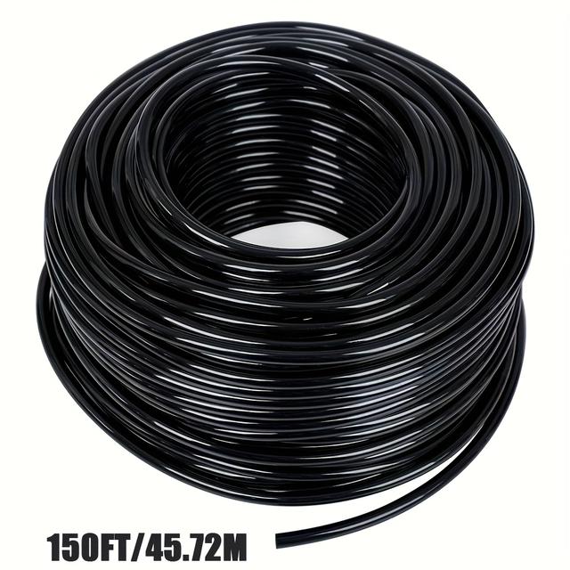 TEMU 150ft 1/4 Inch Vinyl Drip Irrigation Tubing, Flexible Garden Watering Hose With Universal Connector For European And , Ideal For Narrow Spaces - Soft & Durable Irrigation Pipe