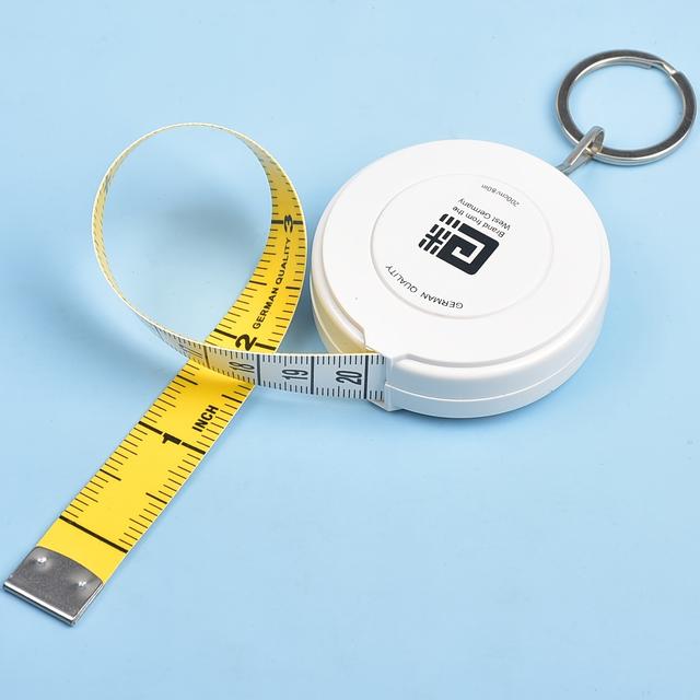 TEMU 1pc Fiberglass Tape Measure Reel - Dual Metric/imperial System 2m - Multifunctional Soft Tape For Measuring Body, Waist, And Chest - Non-toxic, Sewing Tailor Cloth Ruler