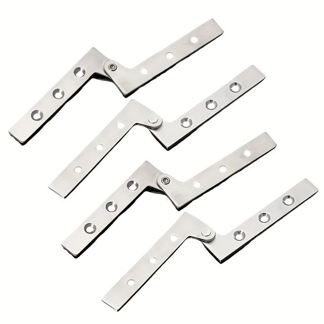 TEMU 4 Medium-sized Rotating Chicken-mouth Hinges, Concealed Pivot Hinges Suitable For Cabinet Doors, Wine Cabinets, And Wardrobe Doors