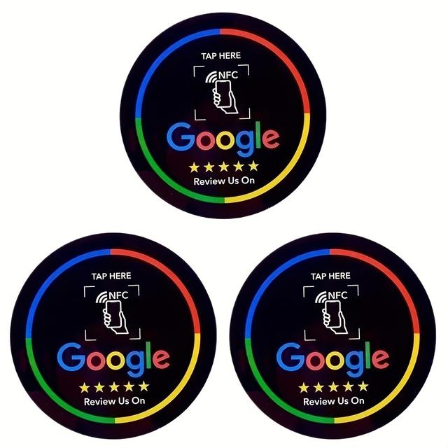 TEMU Programmable 13.56mhz Round Card Nfc Review Display Round Patch Card Brand Holder With Adhesive Backing