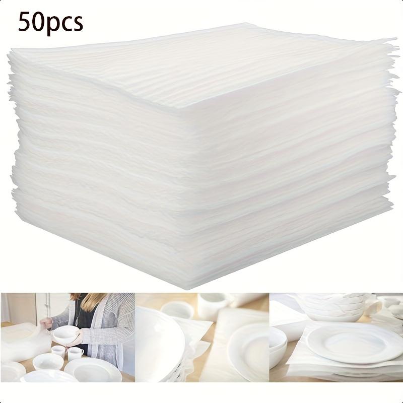 TEMU Bubble Wrap, 12-inch Packaging Supplies Can Fragile Items Like Tableware, Glass Cups, Plates, And Moving Boxes (white, 50 Packs)