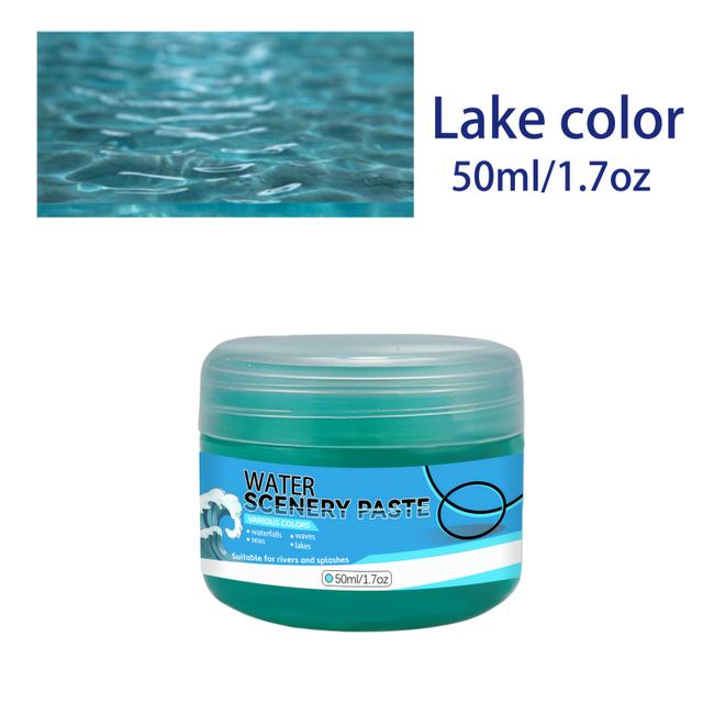 TEMU 50 ml Modell Szenen Wasser Gel, 4 Farben Wasser Landschaftsmaterial, Simulations Wasser Gel/Sandkasten Modell/ Schaum Gel//Flüsse/Ozean Form Dekoration, Garten Miniatur , Bonsai Ergänzungen