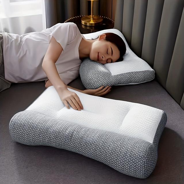 TEMU وسادة دعم الرقبة المضادة للشخير، لبادة من ألياف الصويا، للاستخدام المنزلي
