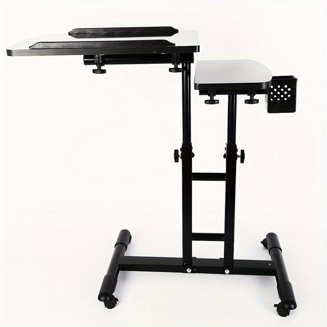 TEMU Tattoo Workstation Hair Salon Tray, Double Countertops Large Tattoo Stand, Tattoo Desk Table Salon Rolling Tray, Hair Tray With Adjustable Height