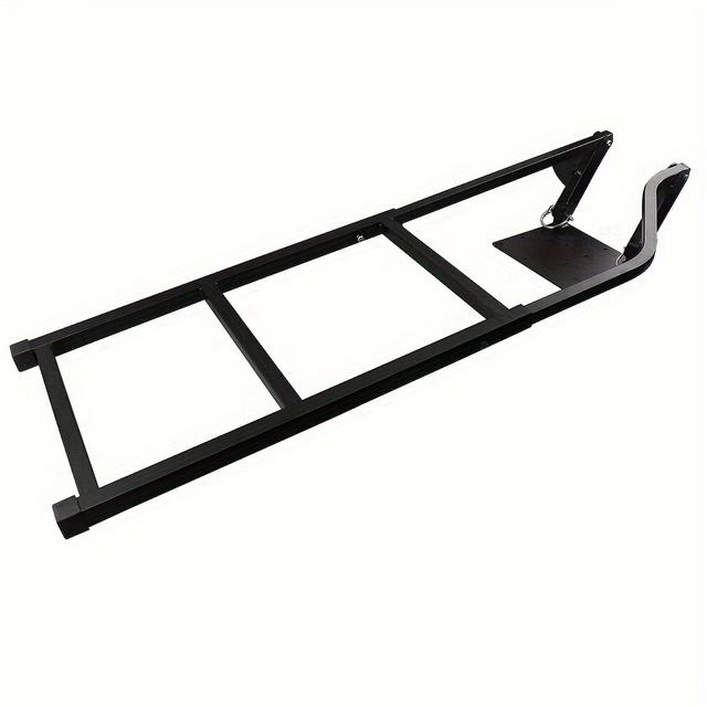 TEMU Truck Heckklappenleiter Faltbar Kompatibel mit -LKW-Bett, Leiter für das LKW-Fuhrwerk mit strapazierfähigen Metallstufenhalterungen und stabilen Gummileistenfüßen