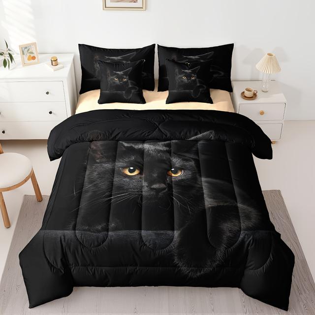 TEMU Modern Minimalist Black Bedding Set, Quilt And Pillowcase Two/three-piece Set, Bedding Set, Bedding Sets, Bedding Sets For Queen Size Bed, Bedding Sets Full Size