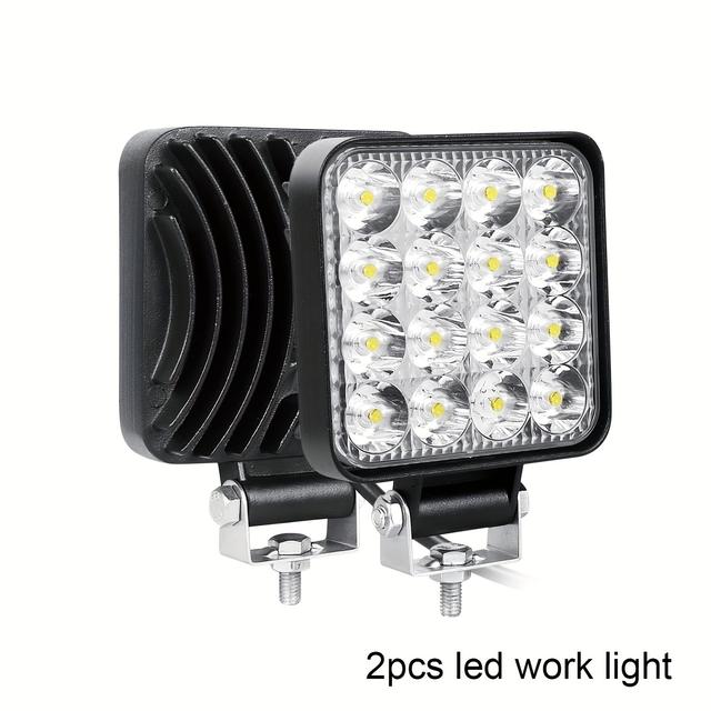 TEMU Zestaw 2 Mini Work Light Bars w białym 6000K, odpowiedni do traktorów, SUV-ów i koparek, działający na 12V, bez baterii