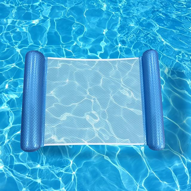 TEMU A Pearlescent Inflatable Hammock With 2 Tubes, A Floating Seat For The Pool, And Inflatable Pool Toys