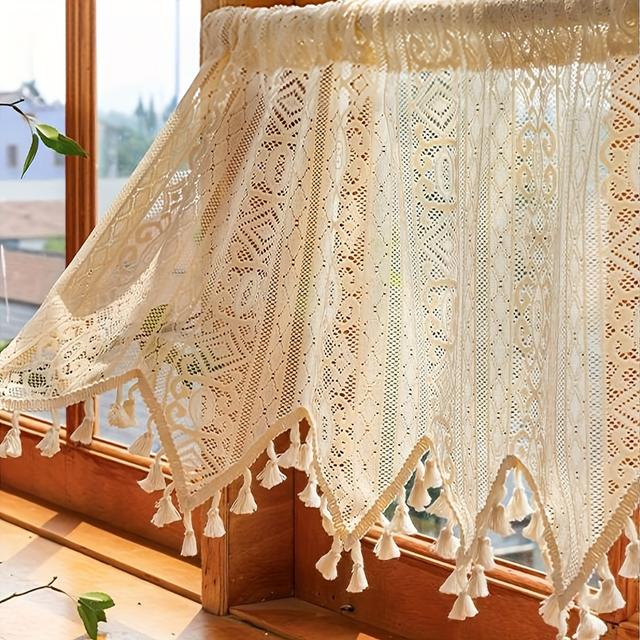 TEMU Bohemian Small Window Curtain