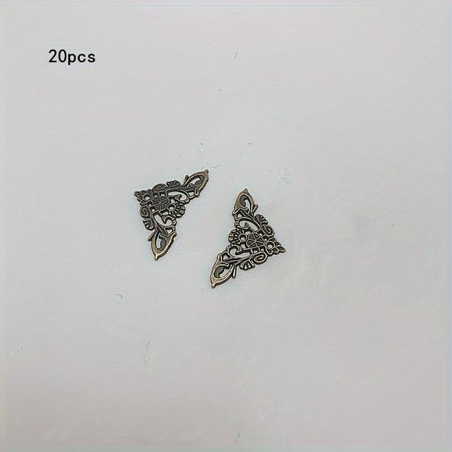 TEMU 20 Piezas de Cubiertas Decorativas para Muebles, Esquinas Decorativas de Metal para Cajas y Manualidades