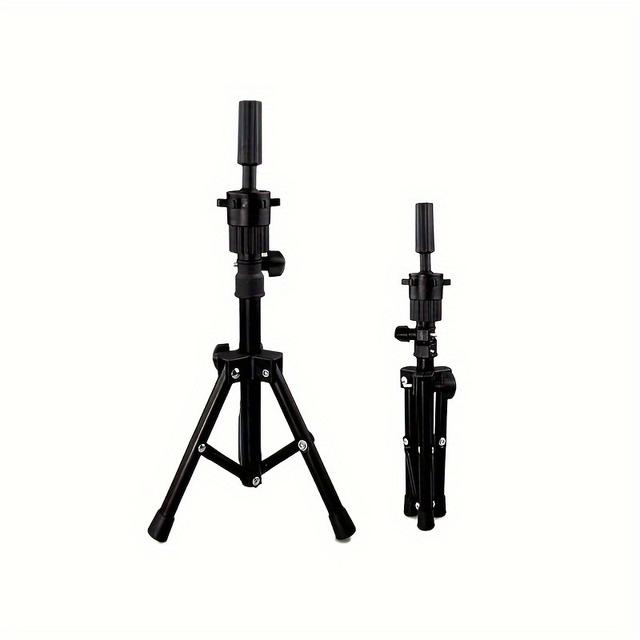 TEMU Mini Mannequin Head Stand, Wig Stand Tripod Adjustable (-21.8 Inch) For Mannequin Heads Training Heads And Canvasblock Head