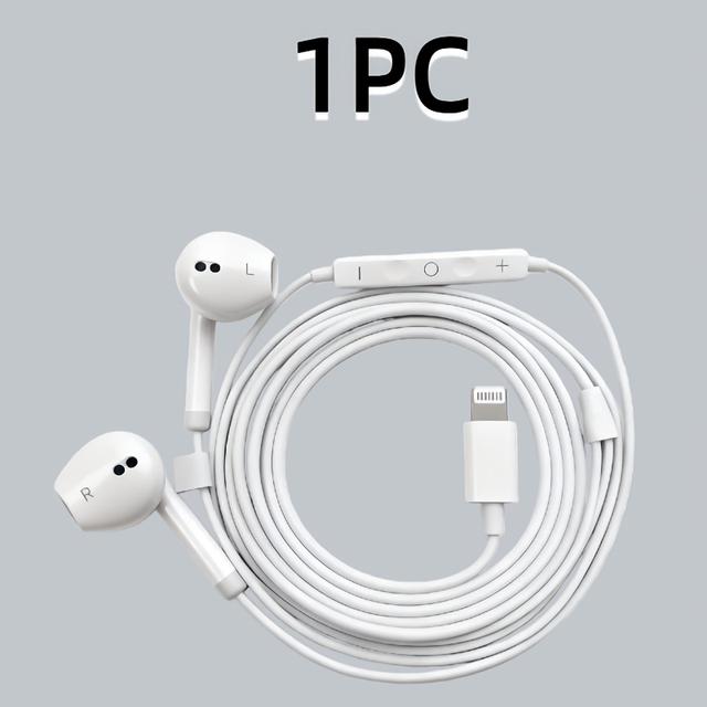 TEMU Słuchawki douszne z redukcją szumów, kompatybilne z iPhone, z wbudowanym mikrofonem i regulacją głośności, Plug and Play. Pasują do iPhone 14/13/12/11/XR/XS/X/8/7/SE/Pro/Pro Max