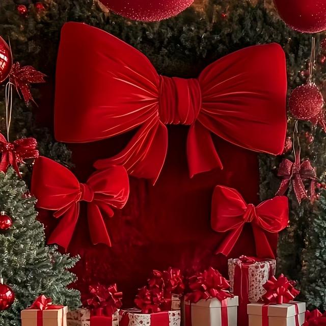 TEMU de Terciopelo para Navidad, Decoración de Cinta Grande, Ideal para Decoraciones de Interior/Exterior, Arreglos de Bodas, Fiestas, Envoltura de Regalos, Acción de , , Día de San Valentín