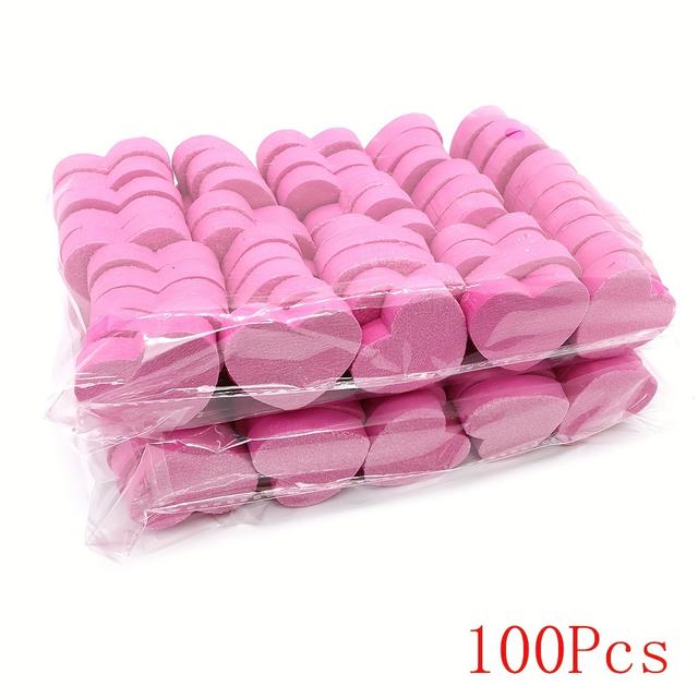 TEMU 100 de uñas de cara con forma de , mini pulidores de esponja para uñas, lavables para el cuidado y modelado/almacenamiento de uñas