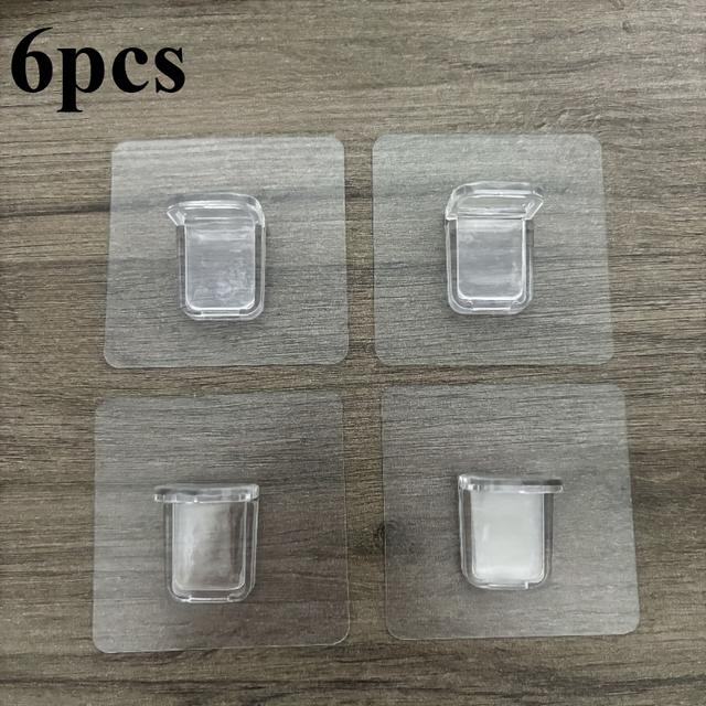 TEMU 6 Shelves For Wardrobes - Suitable For Closets, Bathrooms, And Kitchen Storage - Requires No Drilling, Comes With Adhesive Pads For Easy Setup - Bookcase Solution