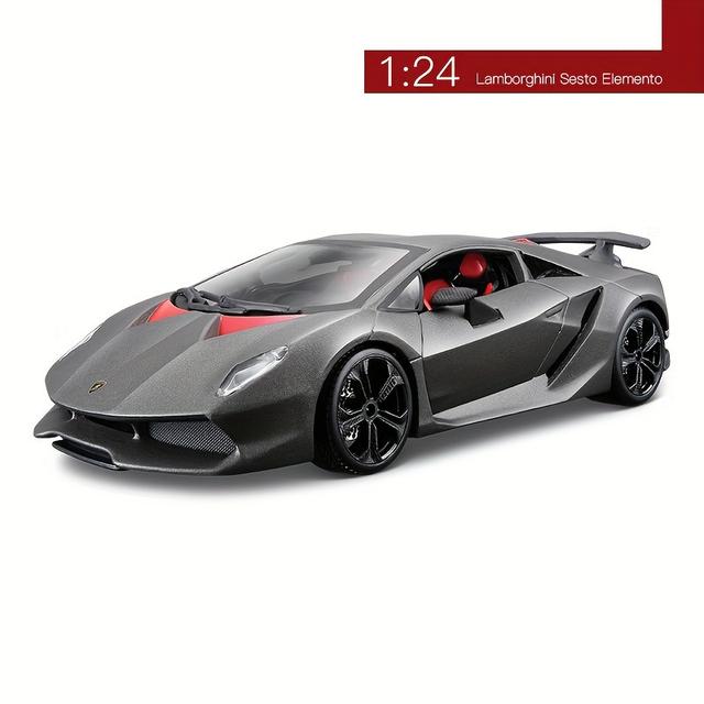 TEMU Bburago 1:24 Scale For & Lp 670-4 Sv Diecast Models - Zinc Alloy, Wind-powered Collectible Car Toys