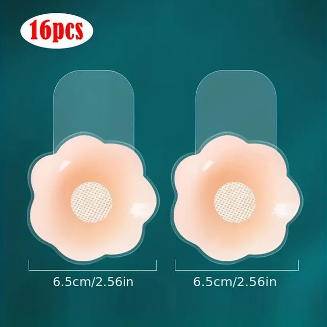 TEMU 16pcs Transparent Adhesive Bra Lifters, Strapless And Seamless Push-up Self-adhesive Bras, Women's Lingerie Accessories