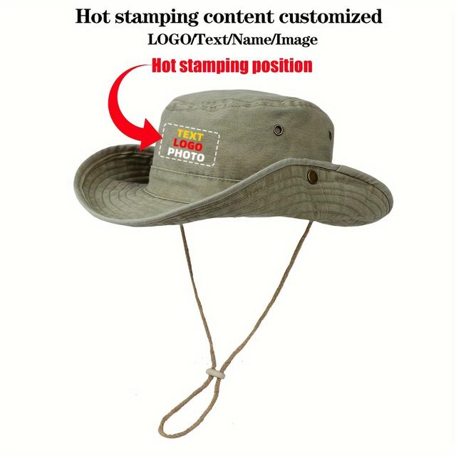 TEMU Gorra de cubeta de algodón personalizable, 100% algodón transpirable , ideal para pescar, senderismo y actividades al aire libre, con artesanía tejida, para , fiestas de soltera y festivales