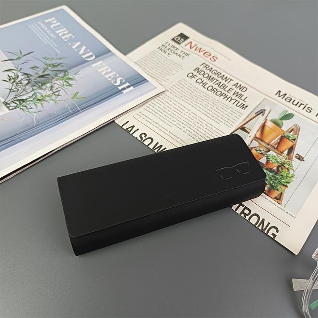 TEMU Új, nagyméretű, kézzel készített műbőr szemüvegtok, szemüvegek és szemüveg tisztítók tárolására alkalmas, csúszásmentes béléssel a könnyű hordozhatóság érdekében.