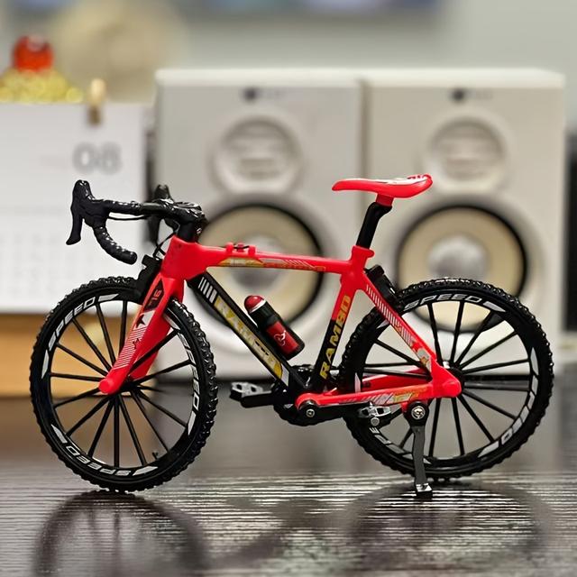 TEMU Модель велосипеда зі сплаву, репліка масштабу 1:8, розбірна для демонстрації, виготовлена з цинкового сплаву, підходить для дорослих як настільна іграшка, неелектрична