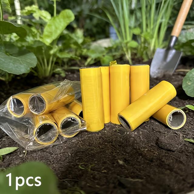 TEMU Жовта самоклеюча стрічка для захисту яблунь та вишень від комах, без батарейок, ефективно запобігає зараженню тлями та молями, сприяє здоровому росту