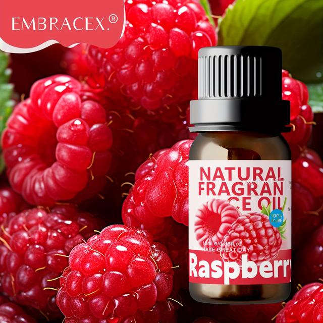 TEMU 0.33fl.oz Raspberry Essential Oil, Sweet And Sour Fragrance Oil, Long-lasting Scent, Alcohol-free, Suitable For Home Decor, Candle Making, Holiday Gifts, Reed Diffuser Oils