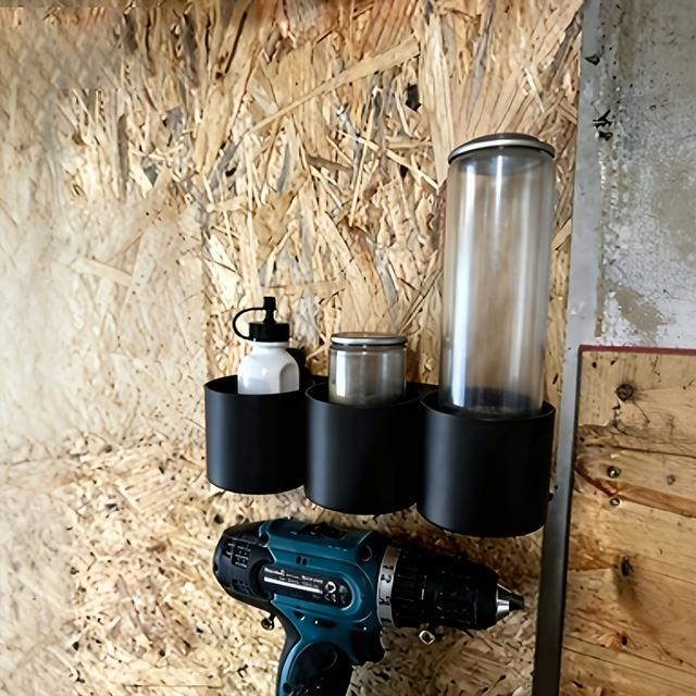 TEMU A Wall-mounted Multifunctional Tool Storage Rack And Spray Bottle Organizer - A Heavy-duty Garage Workshop Storage Solution , Suitable For Garages, , Utility Shelves