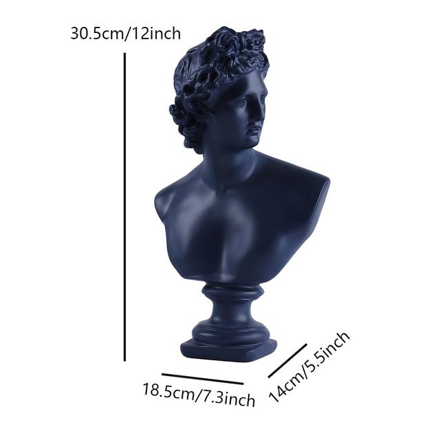 TEMU Statua Elegante in Resina di Blu o Rosa - Decorazione per la Casa, Regalo del Ringraziamento, Pezzo d' da Scrivania per Soggiorno o Ufficio, per il Soggiorno | Pezzo Decorativo | Finitura