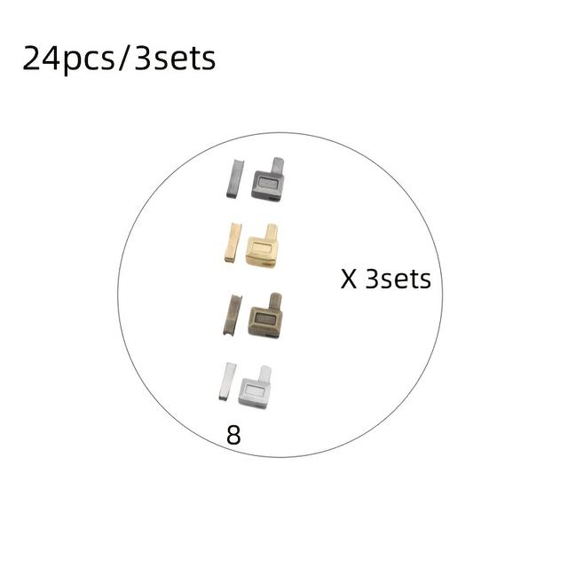 TEMU 24pcs/3sets Size 5 Metal Zipper Heads | Suitable For Clothing Jackets, High-quality, Durable, Smooth Zippers, Used For Repair And Color Change Mixing, In And